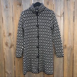 *Cocogio | Long Knit Geometric jacket